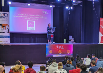Intervención en el FestiPEP de doña Ana Dávila-Ponce de León Municio, consejara de Familia, Juventud y Asuntos Sociales de la Comunidad de Madrid